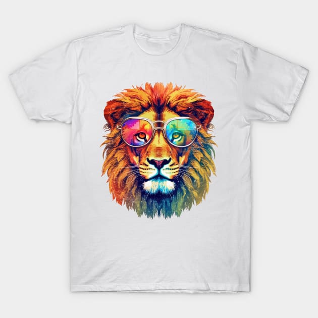 Lion with best sale glasses t shirt